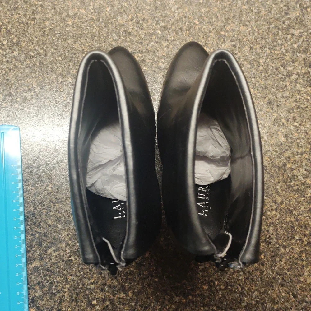 LIKE NEW! Ralph Lauren "Leola" Black High Heel Ankle Boots MSRP $140 (Copy) - Picture 9 of 16